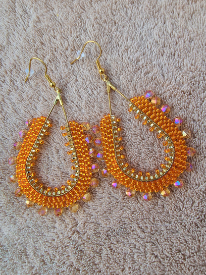 Beaded Luxury Teardrop Earrings " Claudia "