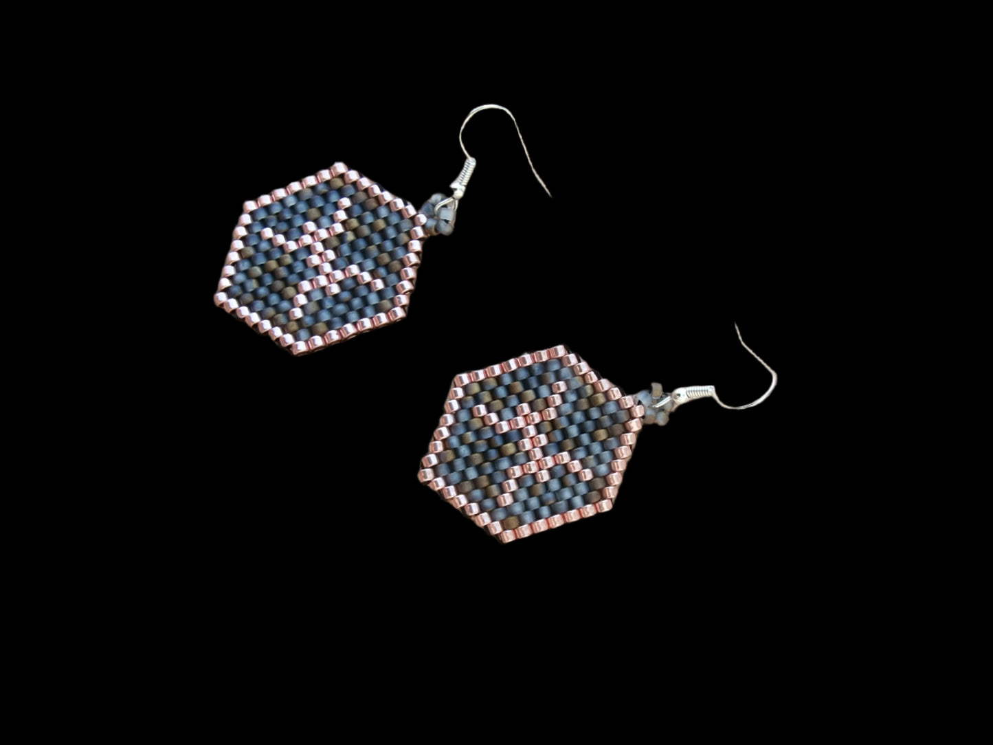 Beaded Luxury Brick Stitch Earrings Pisces