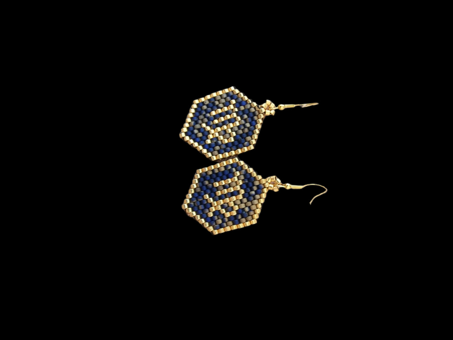 Beaded Luxury Brick Stitch Earrings Virgo