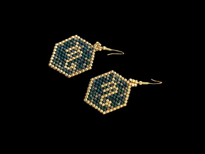 Beaded Luxury Brick Stitch Earrings Scorpio