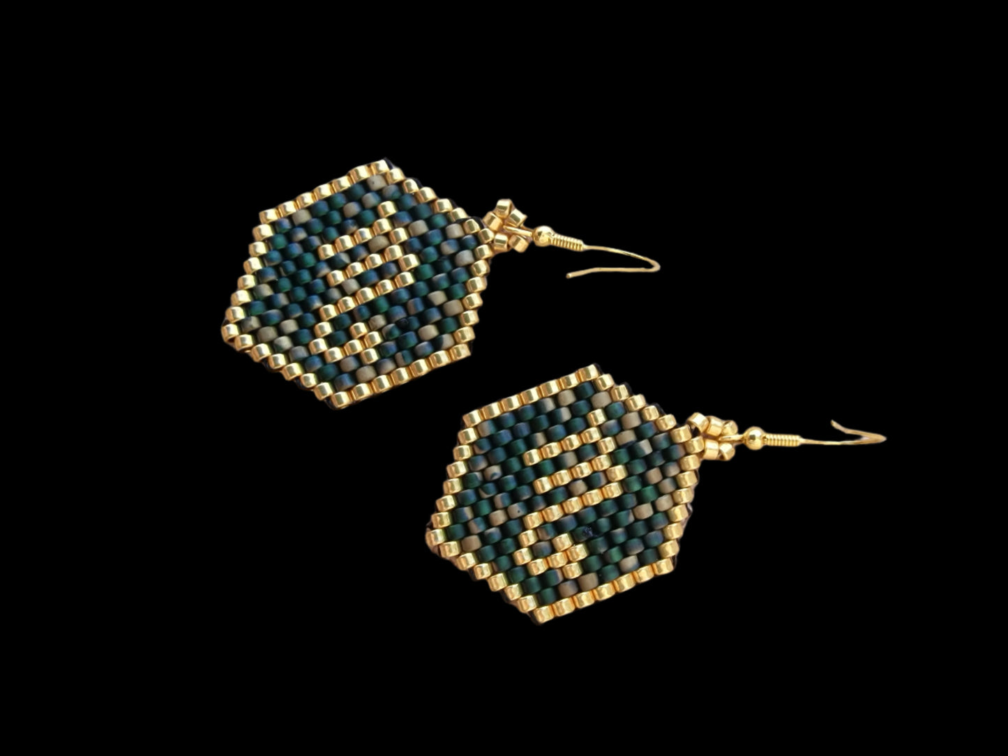 Beaded Luxury Brick Stitch Earrings Scorpio