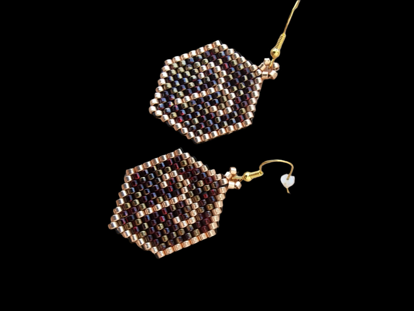 Beaded Luxury Brick Stitch Earrings Aries