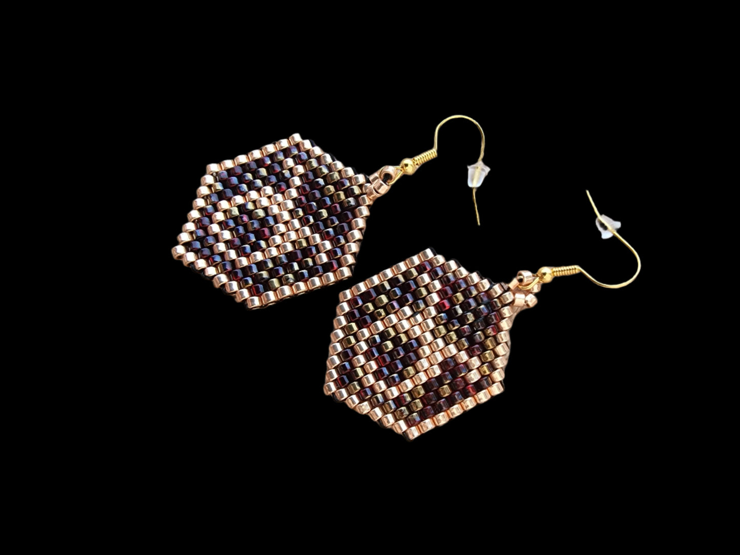 Beaded Luxury Brick Stitch Earrings Taurus