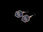 Beaded Luxury Brick Stitch Earrings Aquarius