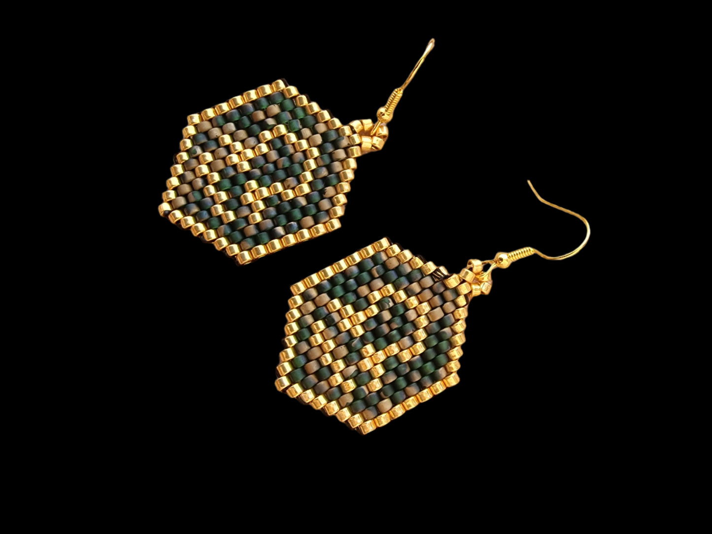 Beaded Luxury Brick Stitch Earrings Libra