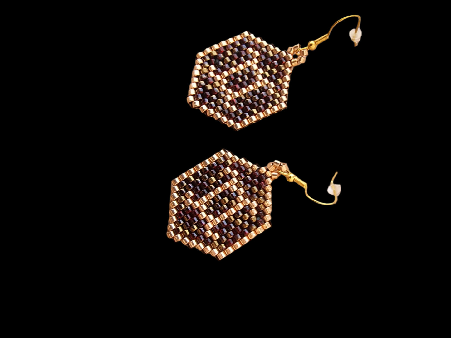 Beaded Luxury Brick Stitch Earrings Gemini