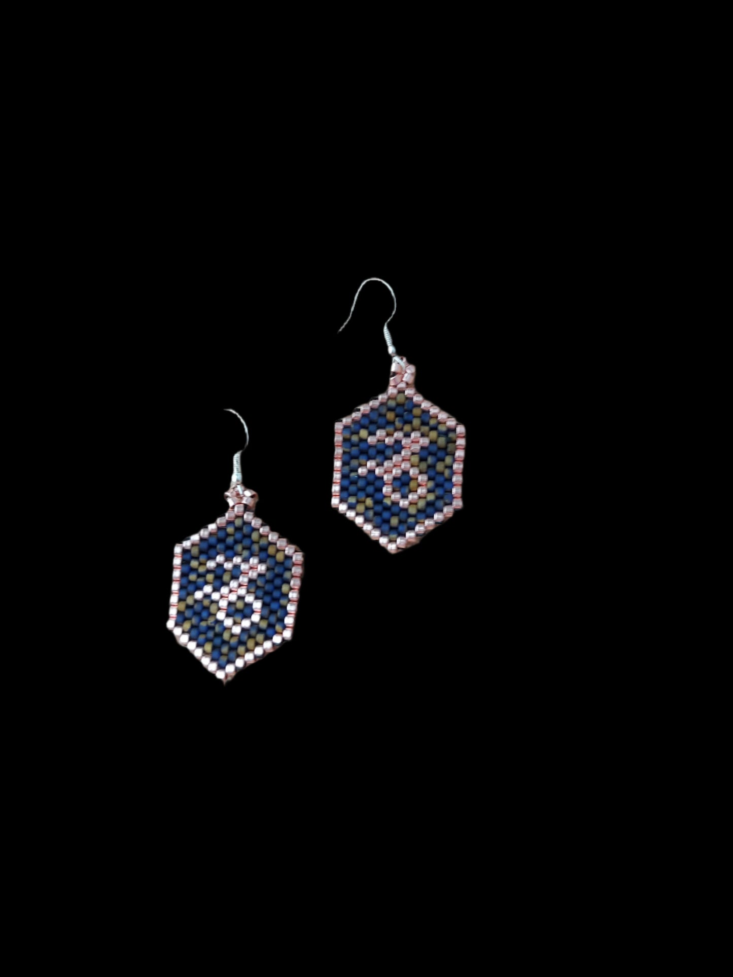 Beaded Luxury Brick Stitch Earrings Capricorn