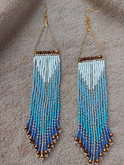 Beaded Luxury Ombre earrings " Lady "