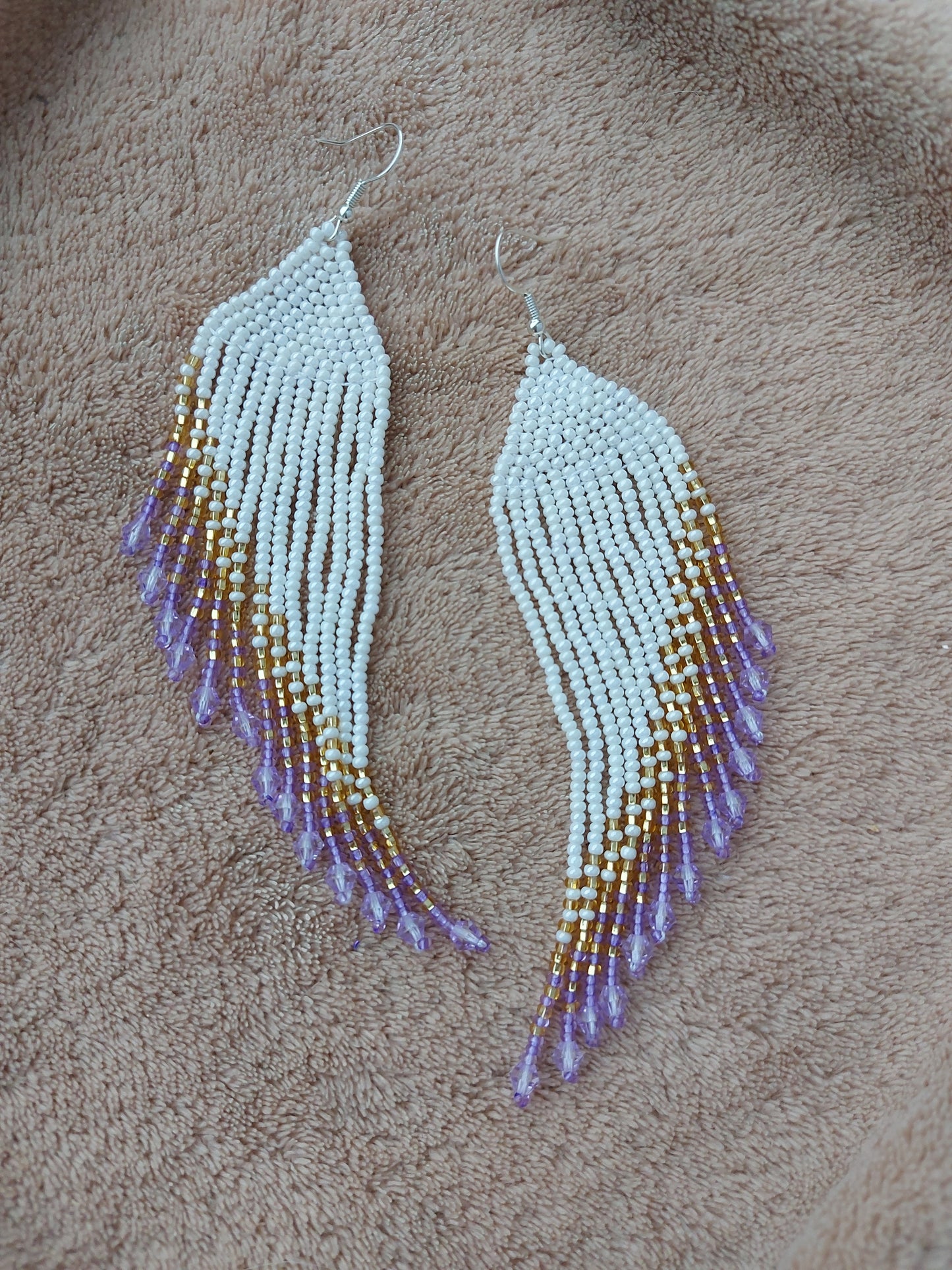 Beaded Luxury Ombre earrings " Penny "