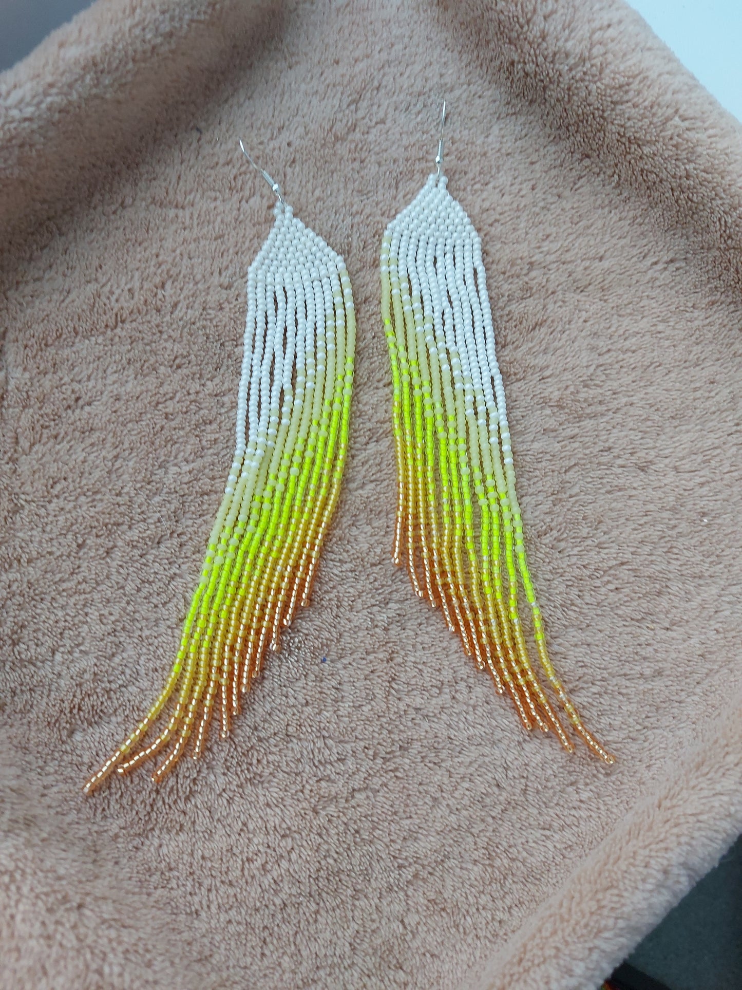 Beaded Luxury Ombre earrings " Della "