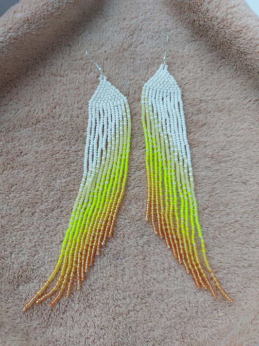 Beaded Luxury Ombre earrings " Della "