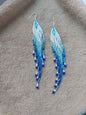 Beaded Luxury Ombre earrings " Rain Drops "