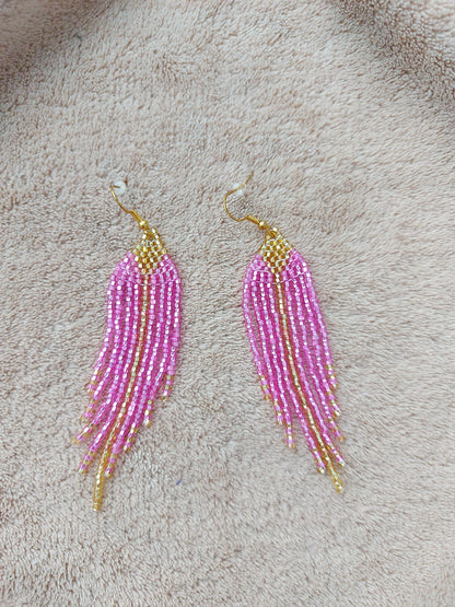 Beaded Luxury Ombre earrings " Lollipop "