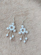 Beaded Luxury  Earrings " Bride "