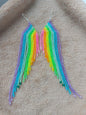 Beaded Luxury Ombre earrings " Rainbow "